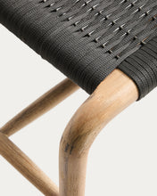 Load image into Gallery viewer, Alipa bench in FSC 100% solid acacia wood and dark grey rope cord 180 cm - image 6