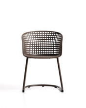 Load image into Gallery viewer, Tenaro brown plastic outdoor chair with steel structure - image 2