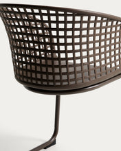 Load image into Gallery viewer, Tenaro brown plastic outdoor chair with steel structure - image 8