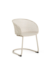 Load image into Gallery viewer, Tenaro beige plastic outdoor chair with steel structure