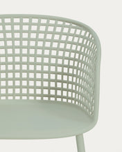 Load image into Gallery viewer, Tenaro green plastic outdoor chair with steel structure - image 6
