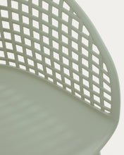 Load image into Gallery viewer, Tenaro green plastic outdoor chair with steel structure - image 7