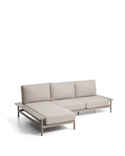 Load image into Gallery viewer, Vathi 3-seater aluminium sofa with left chaise longue in taupe 250 x 159 cm - image 2