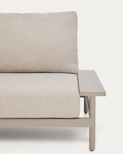 Load image into Gallery viewer, Vathi 3-seater aluminium sofa with left chaise longue in taupe 250 x 159 cm - image 6