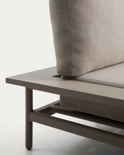 Load image into Gallery viewer, Vathi 3-seater aluminium sofa with left chaise longue in taupe 250 x 159 cm - image 8