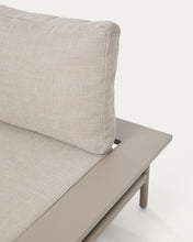 Load image into Gallery viewer, Vathi 3-seater aluminium sofa with left chaise longue in taupe 250 x 159 cm - image 11