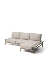 Load image into Gallery viewer, Aluminium Vathi sofa in taupe with right-sided chaise longue 250 x 159 cm - image 2