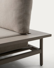 Load image into Gallery viewer, Aluminium Vathi sofa in taupe with right-sided chaise longue 250 x 159 cm - image 4