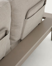 Load image into Gallery viewer, Aluminium Vathi sofa in taupe with right-sided chaise longue 250 x 159 cm - image 5