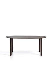 Load image into Gallery viewer, Erice oval table in aluminium and brown tempered glass 180 x 90 cm