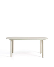 Load image into Gallery viewer, Erice oval table in aluminium and ecru tempered glass 180 x 90 cm