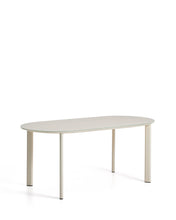 Load image into Gallery viewer, Erice oval table in aluminium and ecru tempered glass 180 x 90 cm - image 2