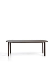 Load image into Gallery viewer, Erice oval table in aluminium and brown tempered glass 230 x 100 cm