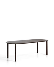 Load image into Gallery viewer, Erice oval table in aluminium and brown tempered glass 230 x 100 cm - image 2