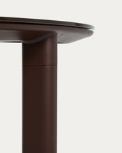 Load image into Gallery viewer, Erice oval table in aluminium and brown tempered glass 230 x 100 cm - image 5