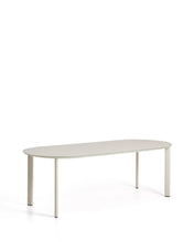 Load image into Gallery viewer, Erice oval table in aluminium and ecru tempered glass 230 x 100 cm - image 2
