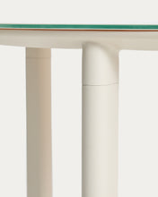 Load image into Gallery viewer, Erice oval table in aluminium and ecru tempered glass 230 x 100 cm - image 10