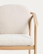 Load image into Gallery viewer, Sirte stackable outdoor chair in aluminium with wood-effect finish and ecru rope cord - image 7
