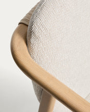Load image into Gallery viewer, Sirte stackable outdoor chair in aluminium with wood-effect finish and ecru rope cord - image 8