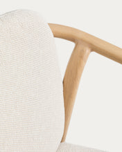 Load image into Gallery viewer, Sirte stackable outdoor chair in aluminium with wood-effect finish and ecru rope cord - image 9
