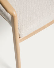 Load image into Gallery viewer, Sirte stackable outdoor chair in aluminium with wood-effect finish and ecru rope cord - image 10