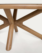 Load image into Gallery viewer, Mirtia outdoor table in wood-effect aluminium and ecru sintered stone 240 x 110cm - image 7