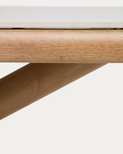 Load image into Gallery viewer, Mirtia outdoor table in wood-effect aluminium and ecru sintered stone 240 x 110cm - image 8
