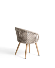 Load image into Gallery viewer, Lidario outdoor chair in wood-effect aluminium and taupe synthetic rope cord - image 4
