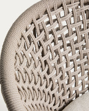 Load image into Gallery viewer, Lidario outdoor chair in wood-effect aluminium and taupe synthetic rope cord - image 9