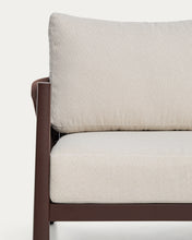 Load image into Gallery viewer, Aleria set with 3-seater sofa, 2 armchairs and coffee table in brown aluminium and synthetic rope cord - image 6