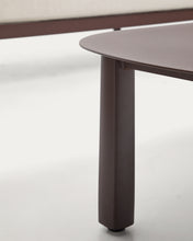 Load image into Gallery viewer, Aleria set with 3-seater sofa, 2 armchairs and coffee table in brown aluminium and synthetic rope cord - image 9