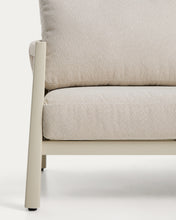 Load image into Gallery viewer, Aleria set with 3-seater sofa, 2 armchairs and coffee table in aluminium and ecru synthetic rope - image 4