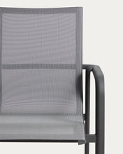 Load image into Gallery viewer, Canea stackable outdoor chair in grey texteline and graphite aluminium - image 8