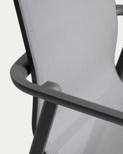 Load image into Gallery viewer, Canea stackable outdoor chair in grey texteline and graphite aluminium - image 9