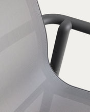 Load image into Gallery viewer, Canea stackable outdoor chair in grey texteline and graphite aluminium - image 10