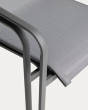 Load image into Gallery viewer, Canea stackable outdoor chair in grey texteline and graphite aluminium - image 13