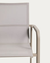 Load image into Gallery viewer, Canea stackable outdoor chair in beige texteline and taupe aluminium - image 9