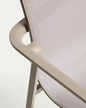 Load image into Gallery viewer, Canea stackable outdoor chair in beige texteline and taupe aluminium - image 11