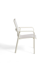 Load image into Gallery viewer, Canea stackable outdoor chair in beige texteline and ecru aluminium - image 3