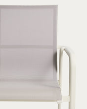Load image into Gallery viewer, Canea stackable outdoor chair in beige texteline and ecru aluminium - image 8