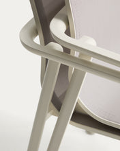 Load image into Gallery viewer, Canea stackable outdoor chair in beige texteline and ecru aluminium - image 11