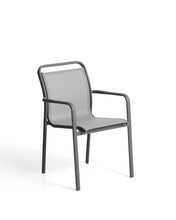 Load image into Gallery viewer, Luri stackable outdoor chair in graphite aluminium and grey texteline
