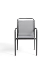 Load image into Gallery viewer, Luri stackable outdoor chair in graphite aluminium and grey texteline - image 2