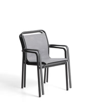 Load image into Gallery viewer, Luri stackable outdoor chair in graphite aluminium and grey texteline - image 3