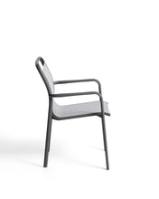 Load image into Gallery viewer, Luri stackable outdoor chair in graphite aluminium and grey texteline - image 4