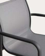 Load image into Gallery viewer, Luri stackable outdoor chair in graphite aluminium and grey texteline - image 15