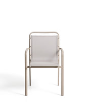Load image into Gallery viewer, Luri stackable outdoor chair in taupe aluminium and beige texteline - image 2