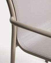 Load image into Gallery viewer, Luri stackable outdoor chair in taupe aluminium and beige texteline - image 13