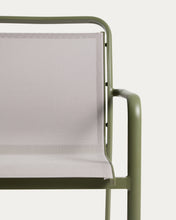 Load image into Gallery viewer, Luri stackable outdoor chair in green aluminium and beige texteline - image 9