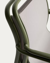 Load image into Gallery viewer, Luri stackable outdoor chair in green aluminium and beige texteline - image 12